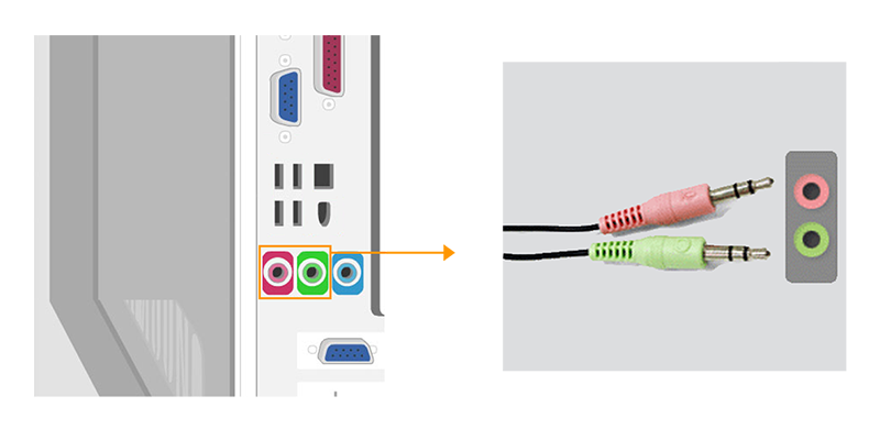 USB 단자를 컴퓨터 본체에 연결합니다.